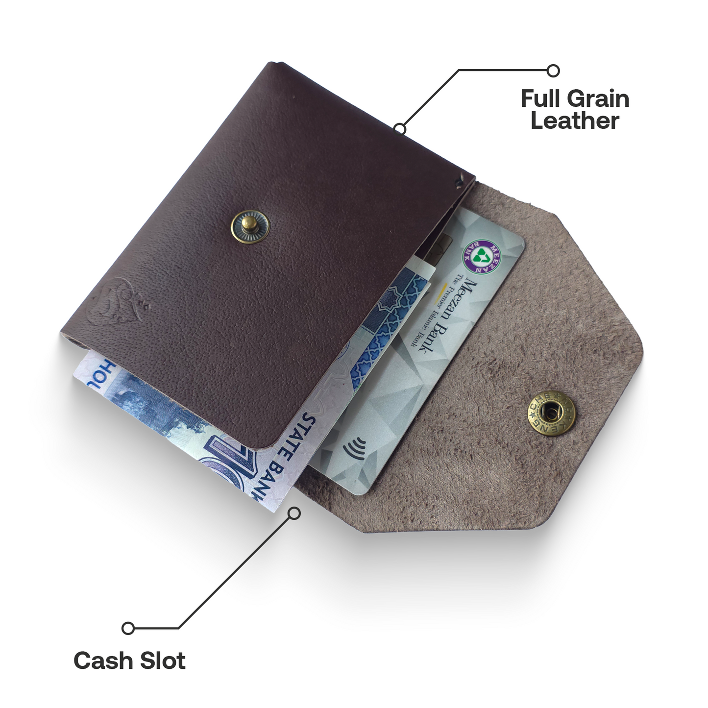 Tijarah™ Pull Up Wallet –  Chocolate Brown