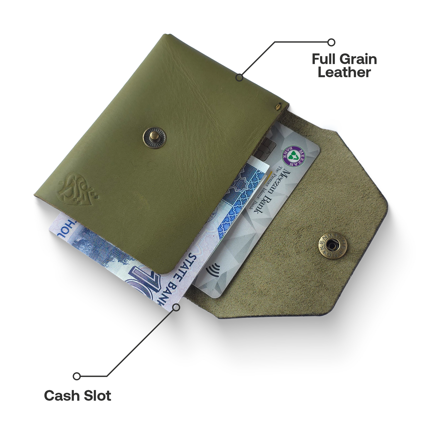Tijarah™ Pull Up Wallet –  Olive Green