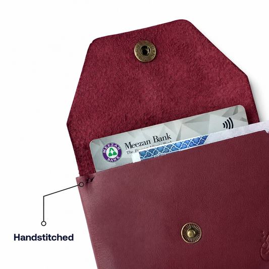 Tijarah™ Pull Up Wallet – Vintage Maroon